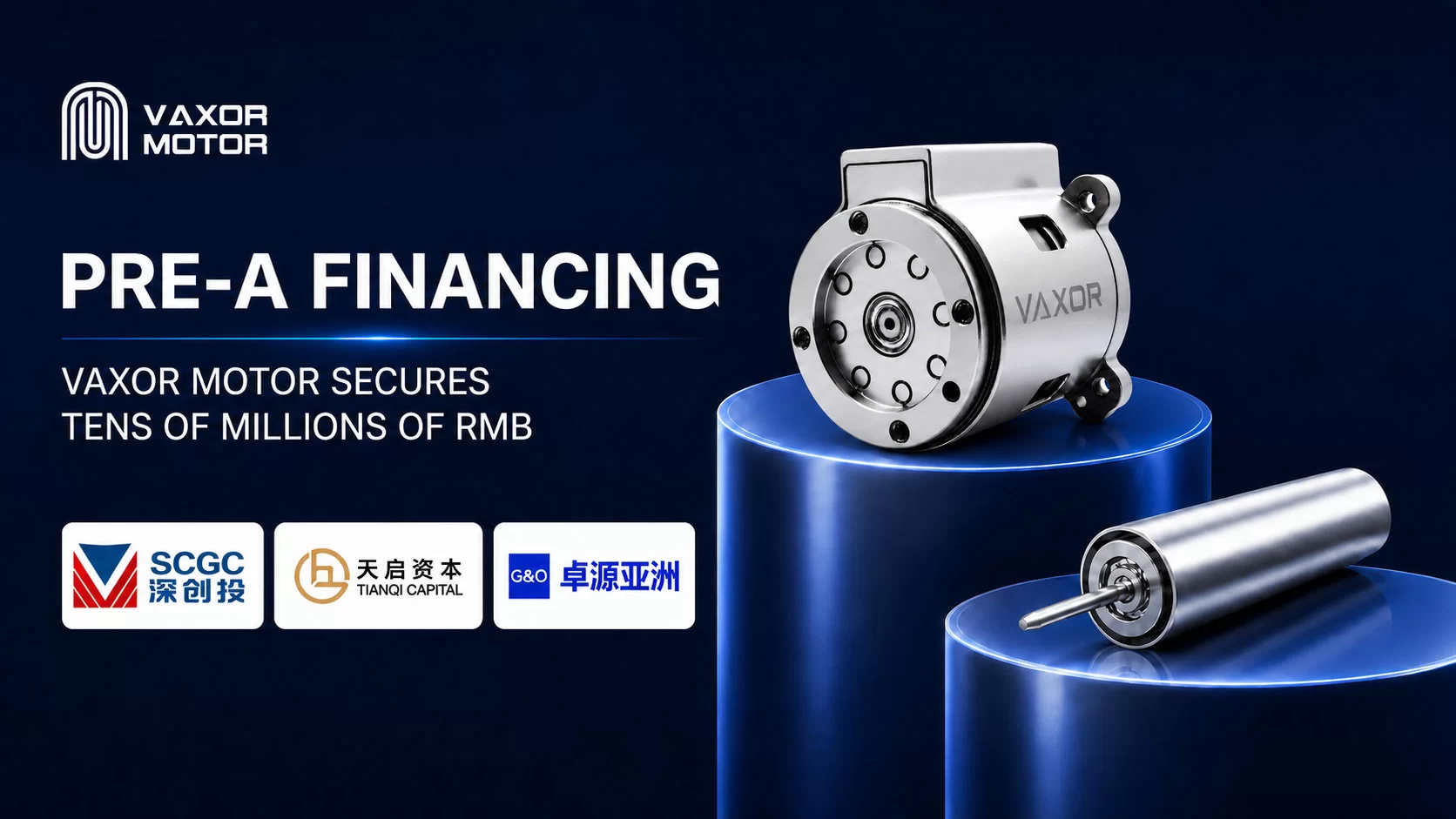 VAXOR MOTOR obtiene decenas de millones de RMB en financiación Pre-A para acelerar la producción de sistemas de movimiento en miniatura